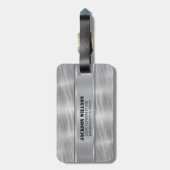 Silver Metal Bagagelabel (Achterkant verticaal)