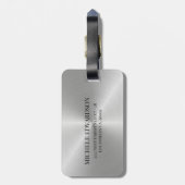 Silver Metal Bagagelabel (Achterkant verticaal)