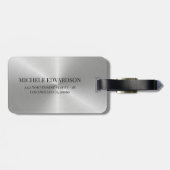 Silver Metal Bagagelabel (Achterkant horizontaal)