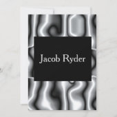 Silver Metal Bar Mitswa Uitnodigen Kaart (Voorkant)