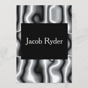 Silver Metal Bar Mitzvah Invite Kaart