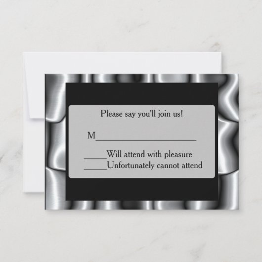 Silver Metal Bar Mitzvah RSVP II (Voorkant)