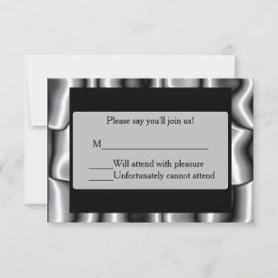 Silver Metal Bar Mitzvah RSVP II Kaartje