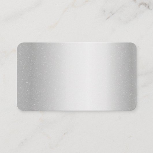 Silver Metal Blank Visitekaartje (Voorkant)