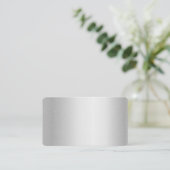 Silver Metal Blank Visitekaartje (Staand voorkant)