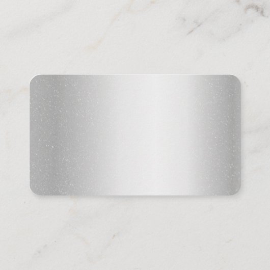 Silver Metal Blank Visitekaartje (Achterkant)