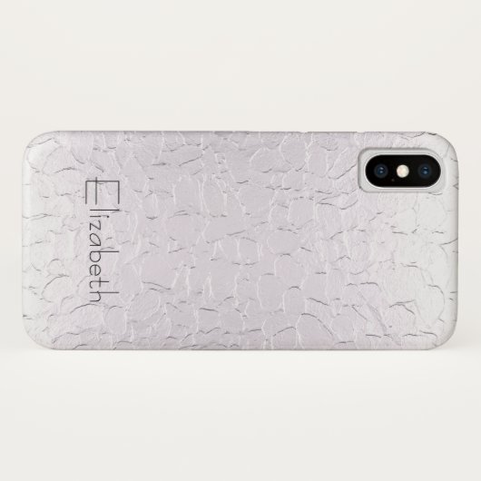 Silver Metal Bord Case-Mate iPhone Case (Achterkant (horizontaal))
