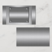 Silver Metal Borden Visitekaartjes (Voorkant / Achterkant)