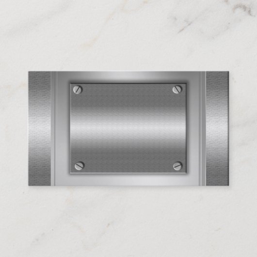 Silver Metal Borden Visitekaartjes (Voorkant)