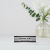 Silver Metal Business Card Template Generic Mini Visitekaartje (Staand voorkant)