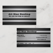 Silver Metal Business Card Template Generic Visitekaartje (Voorkant / Achterkant)