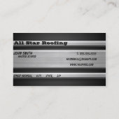 Silver Metal Business Card Template Generic Visitekaartje (Achterkant)