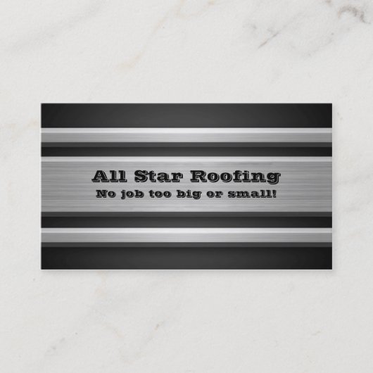 Silver Metal Business Card Template Generic Visitekaartje (Voorkant)