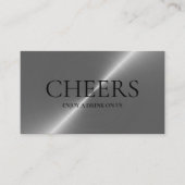 Silver Metal Effect Gratis Drinken Ticket Kaart (Voorkant)