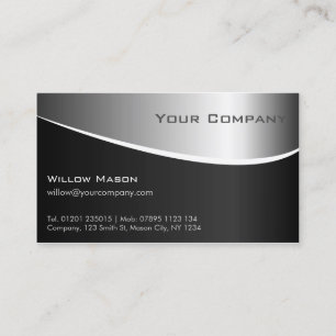 Silver Metal Effect Professional Visitekaartje