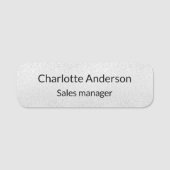 Silver metal elegant business naamplaatje (Voorkant)