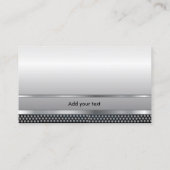 Silver Metal Elegant Sjabloon Visitekaartje (Achterkant)