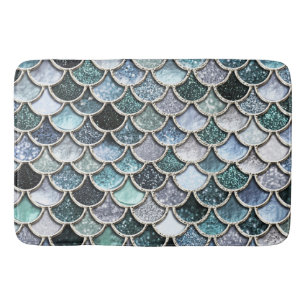 Silver Metal Foil Glitter Mermaidscales Scales Badmat