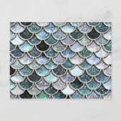 Silver Metal Foil Glitter Mermaidscales Scales Briefkaart (Voorkant)