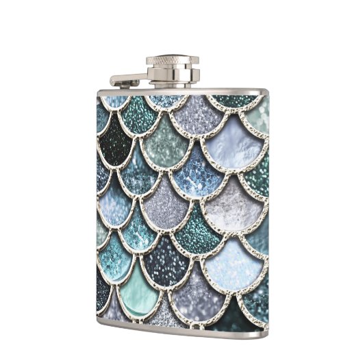 Silver Metal Foil Glitter Mermaidscales Scales Heupfles (Links)