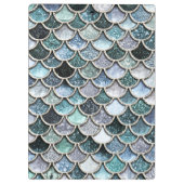 Silver Metal Foil Glitter Mermaidscales Scales Klembord (Achterkant)