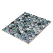 Silver Metal Foil Glitter Mermaidscales Scales Tegeltje (Zijkant)