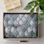 Silver Metal Foil Glitter Mermaidscales Scales Tissuepapier (Geschenk)