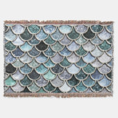 Silver Metal Folie Glitter Mermaidscales Scales Deken (Voorkant)