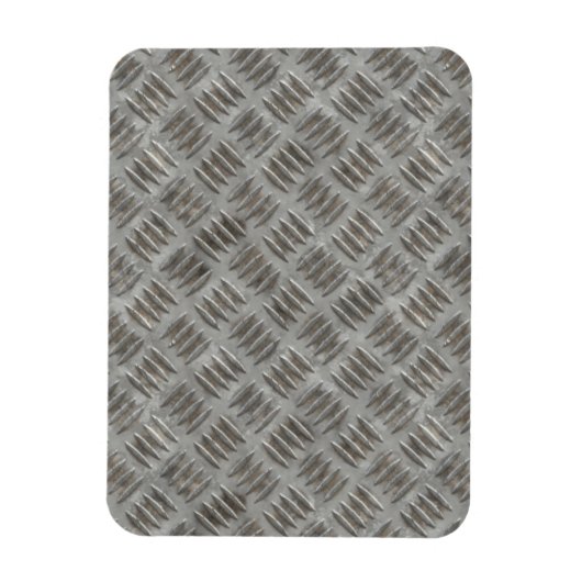 Silver Metal Grid Pattern Magneet (Verticaal)