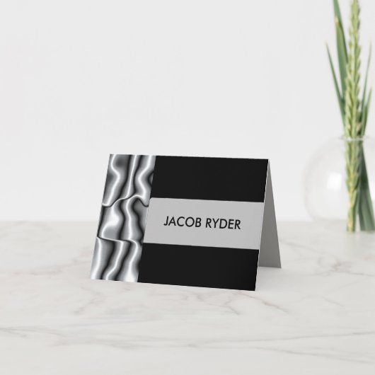 Silver Metal Hartelijk dank Bedankkaart (Voorkant)