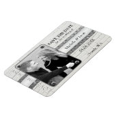 Silver Metal Industrial Photo Save the Date Magnet Magneet (Linkerzijde)