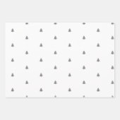 Silver metal-kerstboom, witte achtergrond inpakpapier vel (Voorkant)