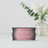 Silver Metal Lijst | Achtergrond roze metaal Visitekaartje (Staand voorkant)