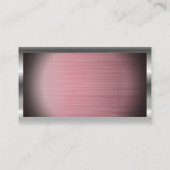 Silver Metal Lijst | Achtergrond roze metaal Visitekaartje (Achterkant)