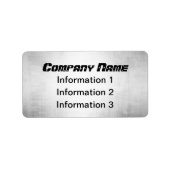 Silver Metal Look Retouradres Verzendlabels Etiket (Voorkant)