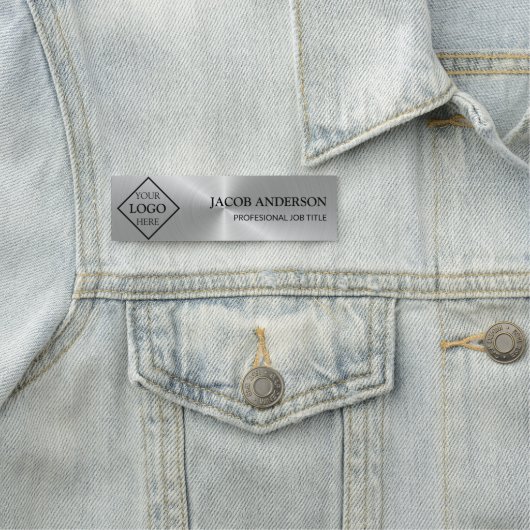 Silver Metal Naamplaatje (In situ)