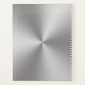 Silver Metal Note Barbershop Benoeming Book Planner (Achterkant)