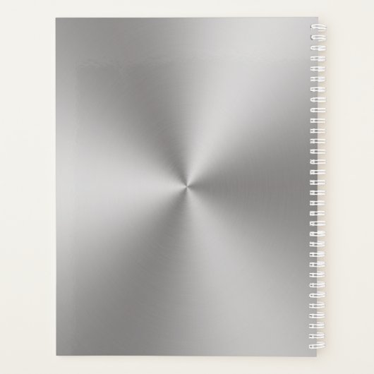 Silver Metal Note Barbershop Benoeming Book Planner (Achterkant)