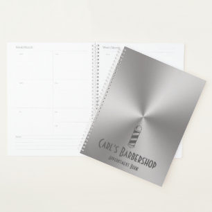 Silver Metal Note Barbershop Benoeming Book Planner