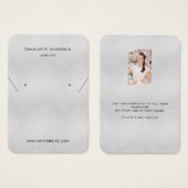 Silver metal-oormerken fotokaart visitekaartje (Voorkant /achterkant)