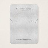 Silver metal-oormerken fotokaart visitekaartje (Voorkant)