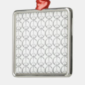 Silver Metal Peace Symbol Metalen Ornament (Links)