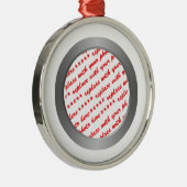 Silver Metal Photo Lijst Sjabloon Metalen Ornament (Rechts)