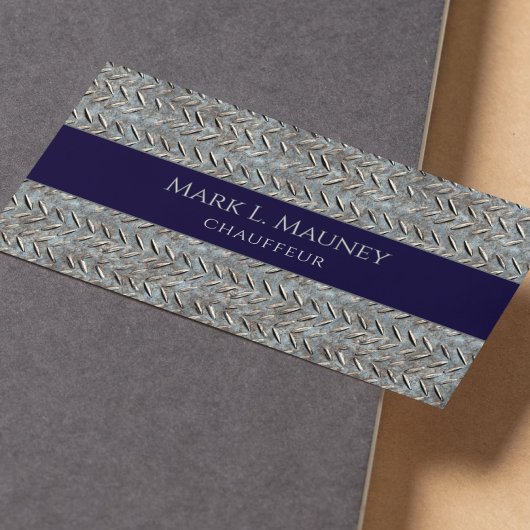 Silver Metal Plater Chauffeur Driver Professional Visitekaartje