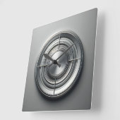 silver metal quarters vierkante klok (Hoek)