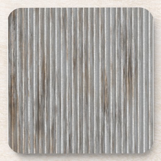 Silver Metal Ridges Drankjes Onderzetter (Voorkant)