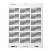 Silver Metal Shine - Adresetiketten Etiket (Full Sheet)