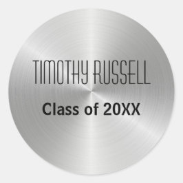 Silver Metal Shine - Afstuderen Sticker