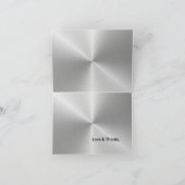 Silver Metal Shine - Bedankt Note Kaart (Binnen)