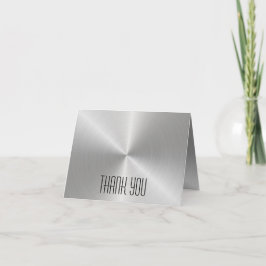 Silver Metal Shine - Bedankt Note Kaart
